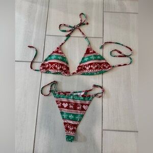 Christmas Thong Bikini! Size small